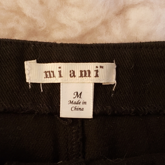 Black Jean Button Up Mini Skirt - Picture 3 of 3